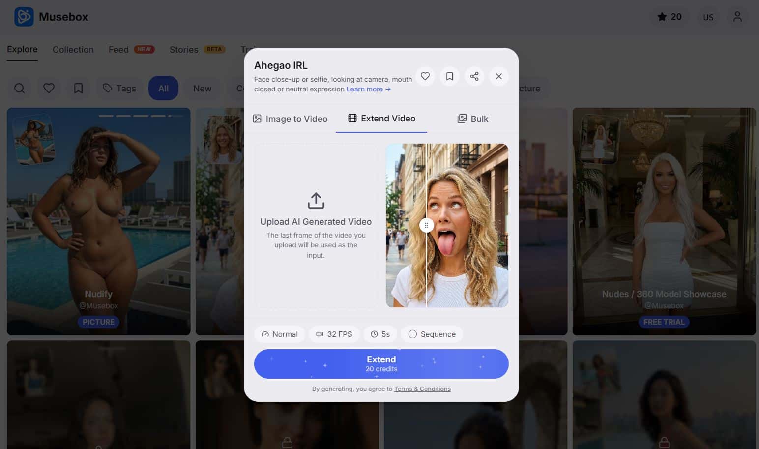 AI extend video generate