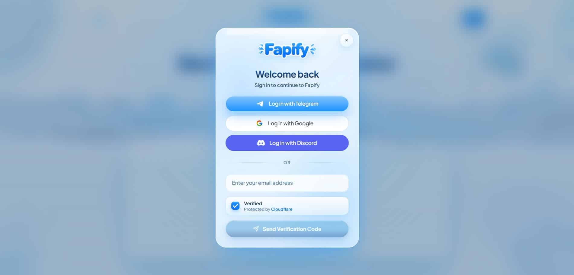 Create Fapify account