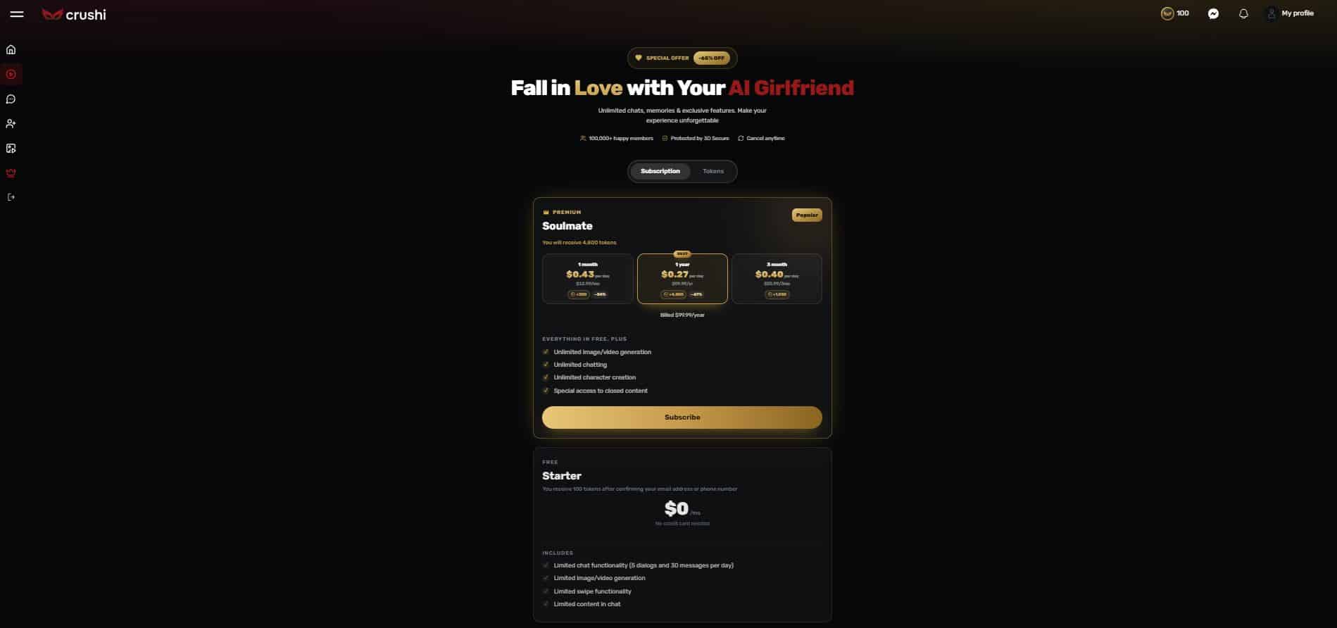Crushi AI pricing