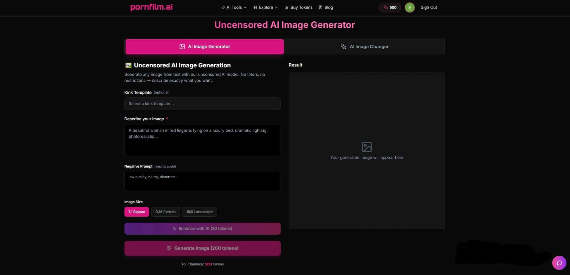 AI NSFW image generator