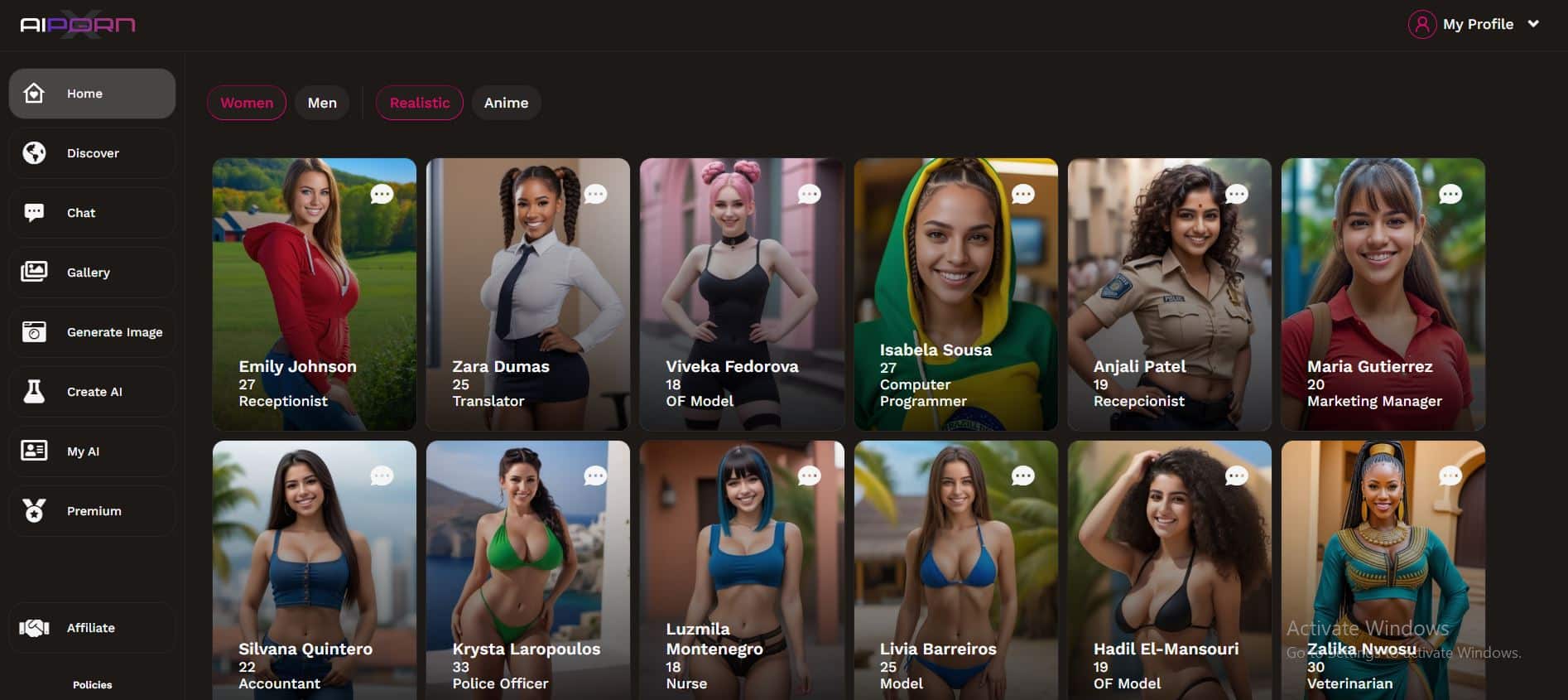 AI PornX User experience & interface