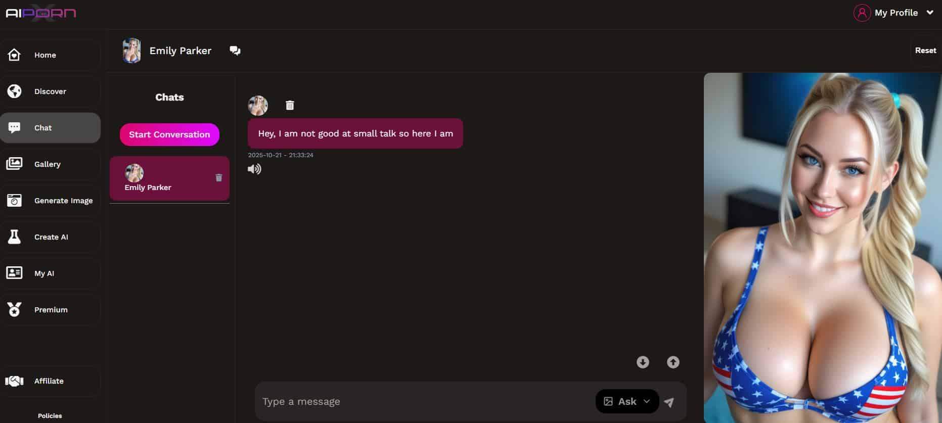 AI PornX chat