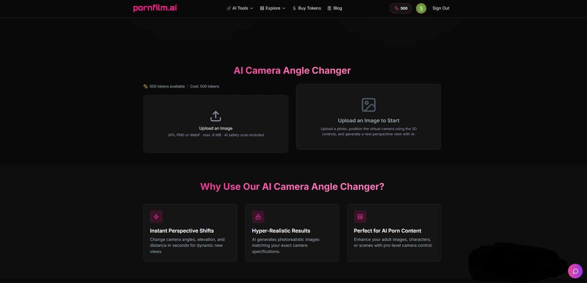 AI camera angle changer