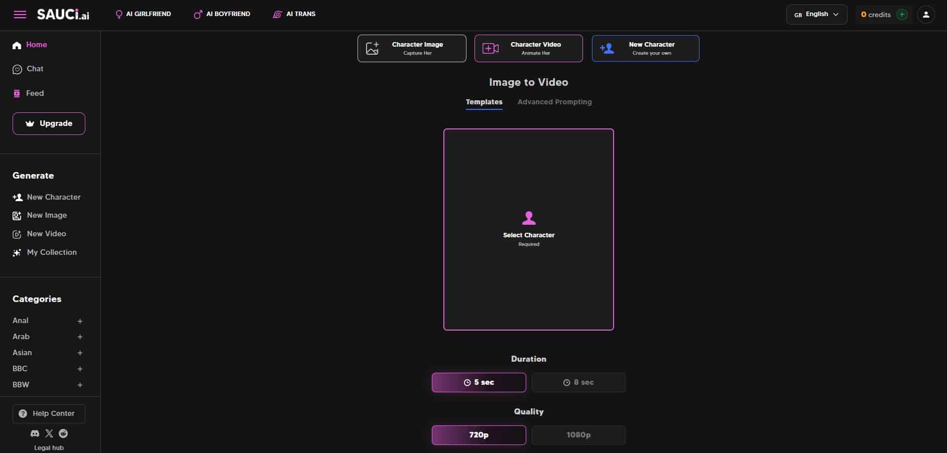 AI character video generate