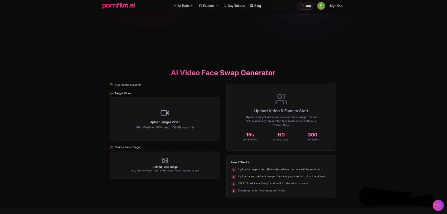 AI face swap video generate