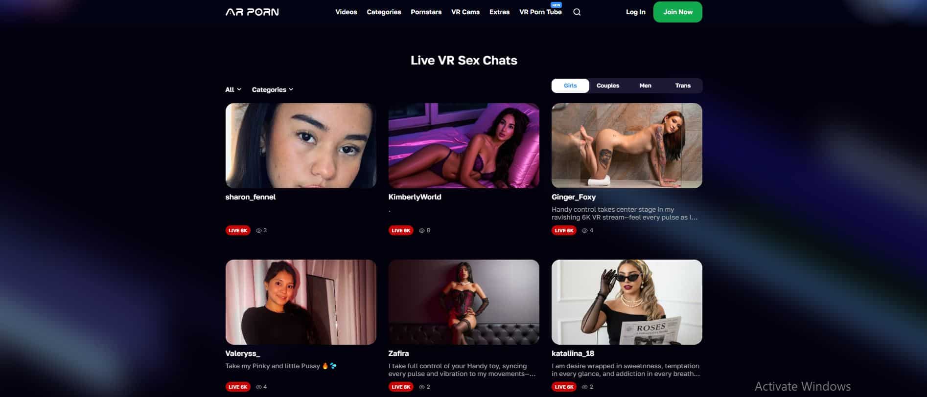AR porn live VR sex chats