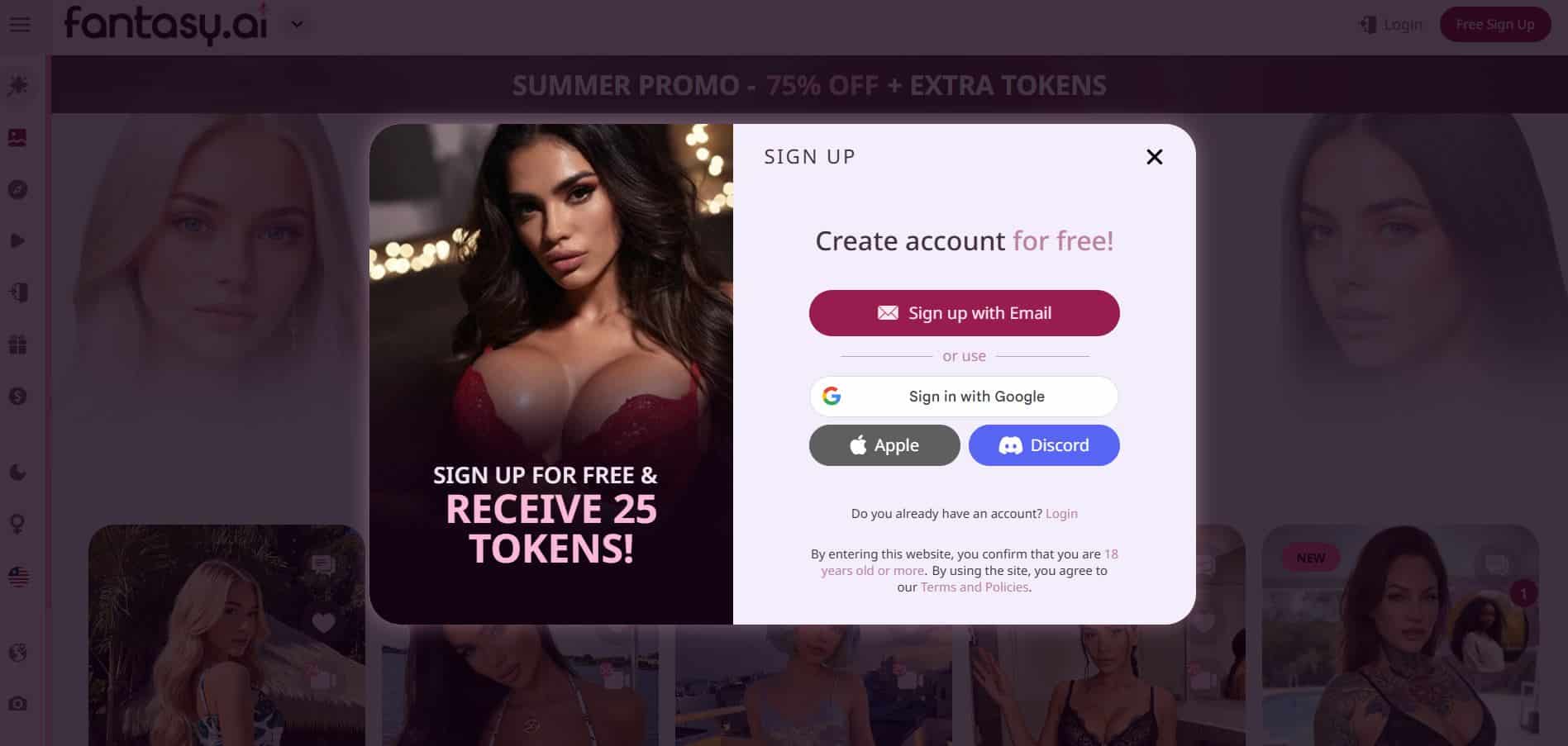 Create Fantasy.ai account