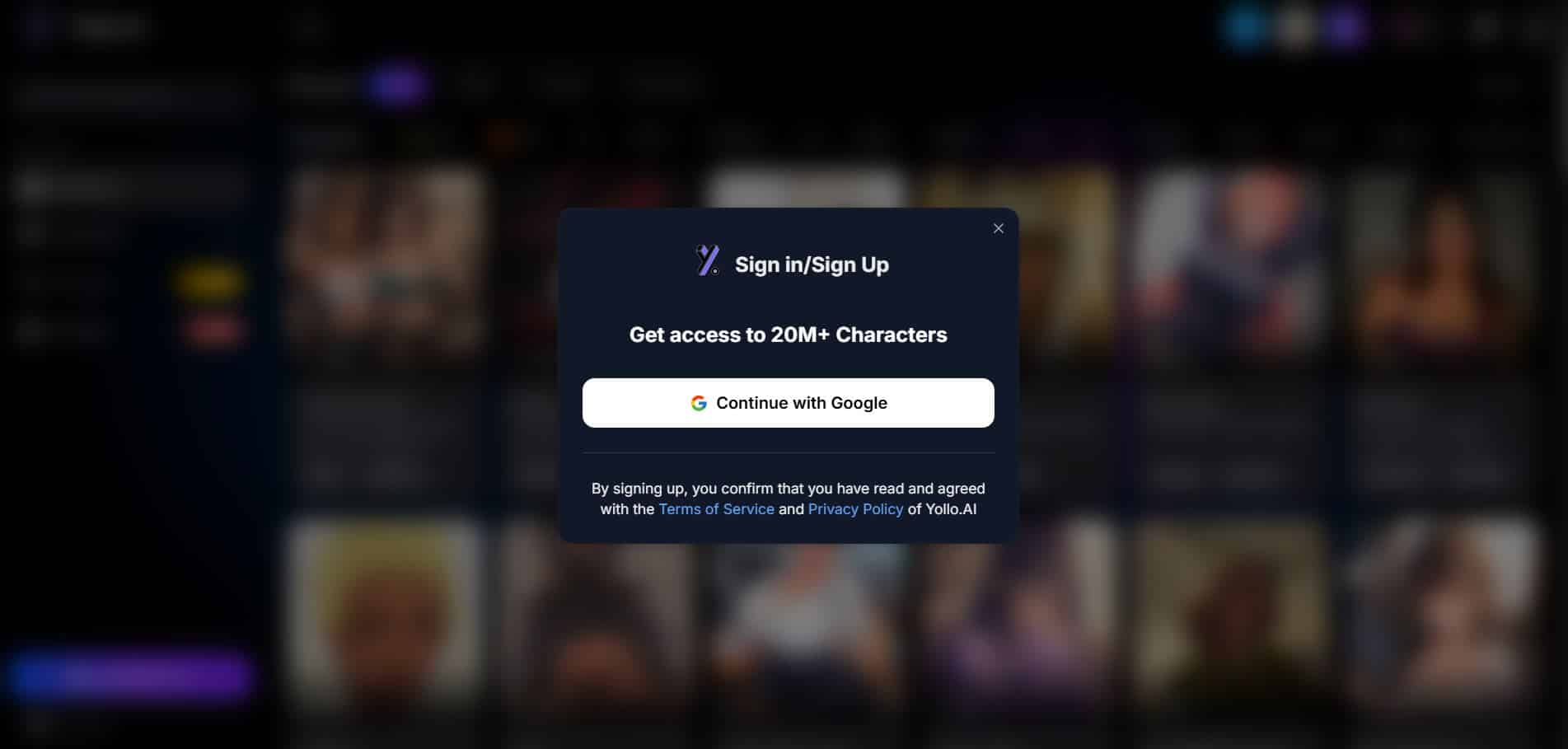 Create Yollo AI account