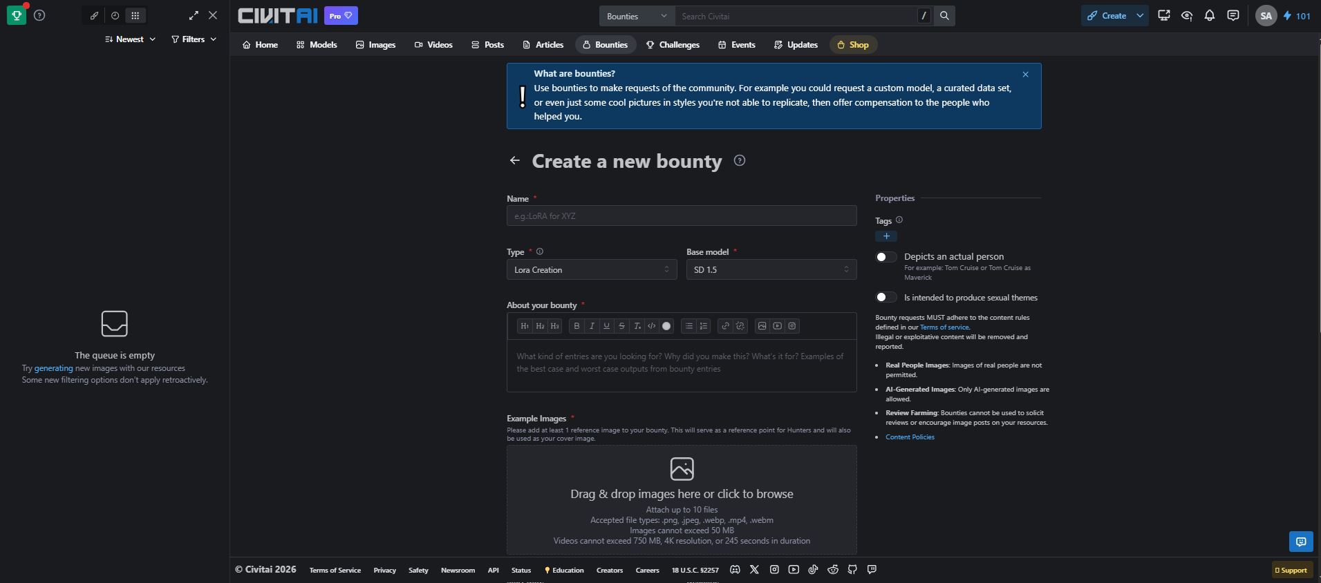 Create a new bounty