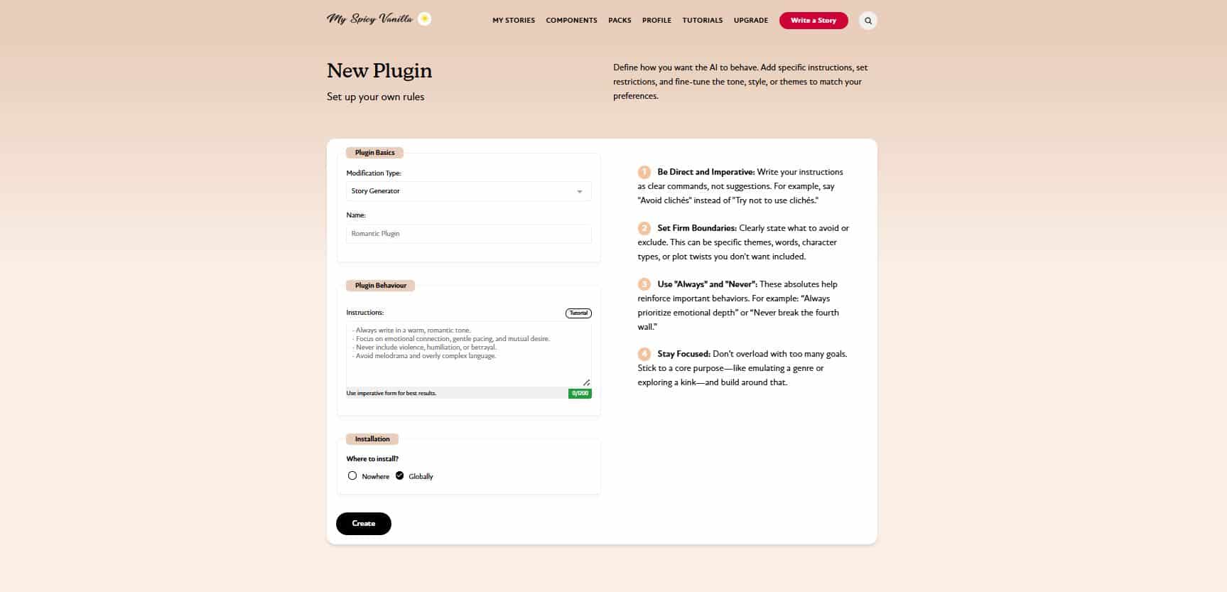 Create a new plugin