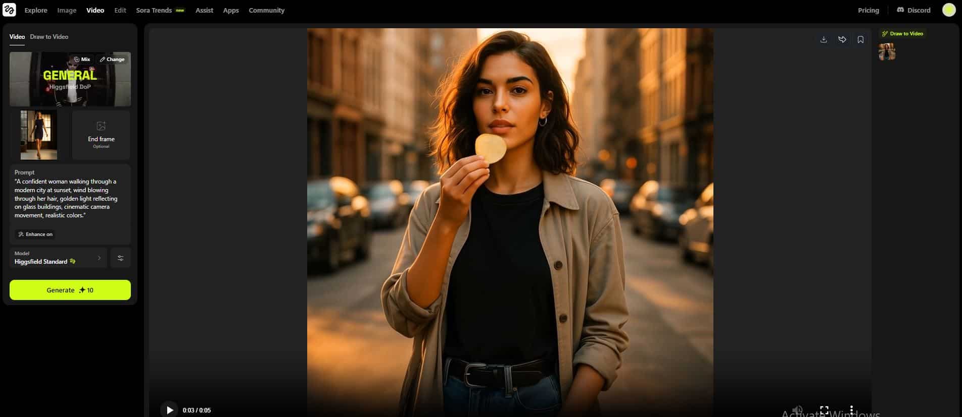 Draw to video example
