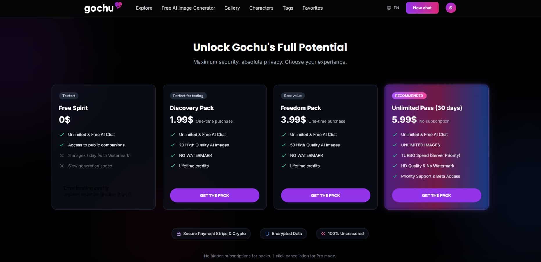 Gochu App pricing