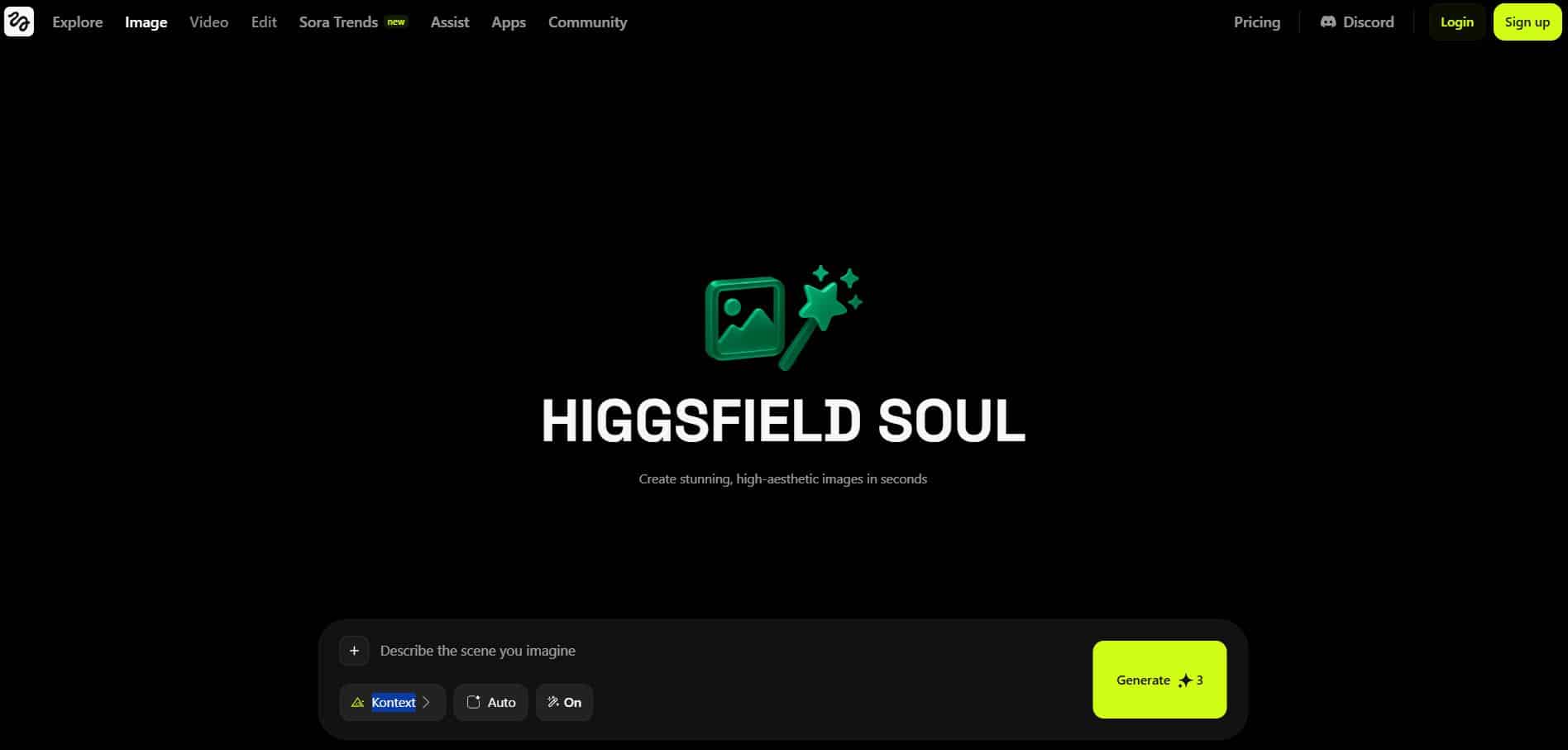 Higgsfield.AI flux kontext tool