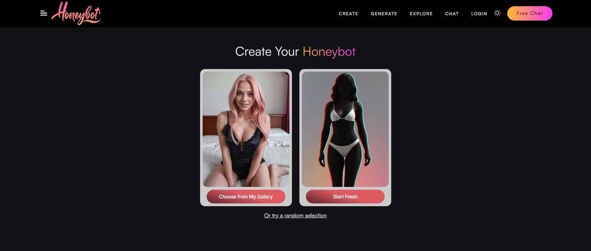 Honeybot.AI create