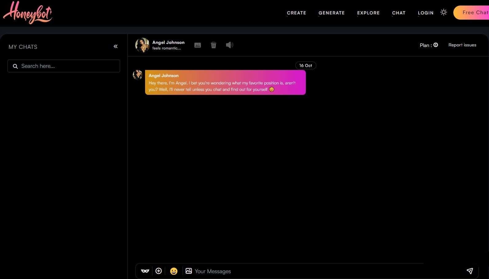 Honeybot.AI open conversation