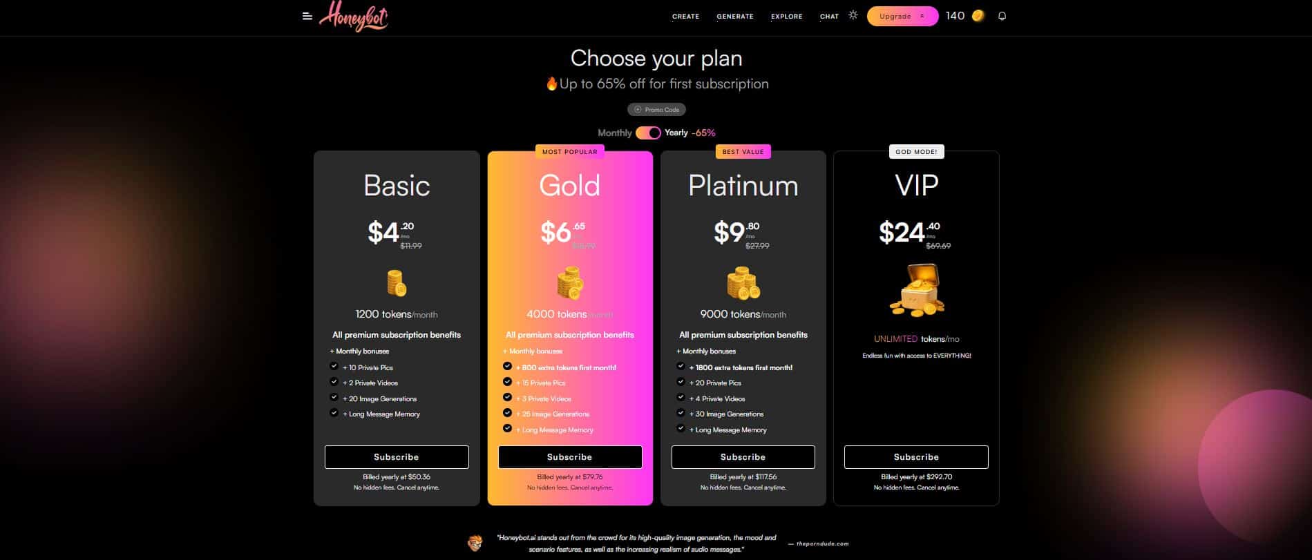 Honeybot.AI pricing