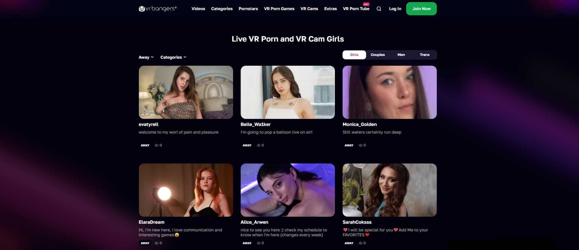 Live VR porn and VR cam girls