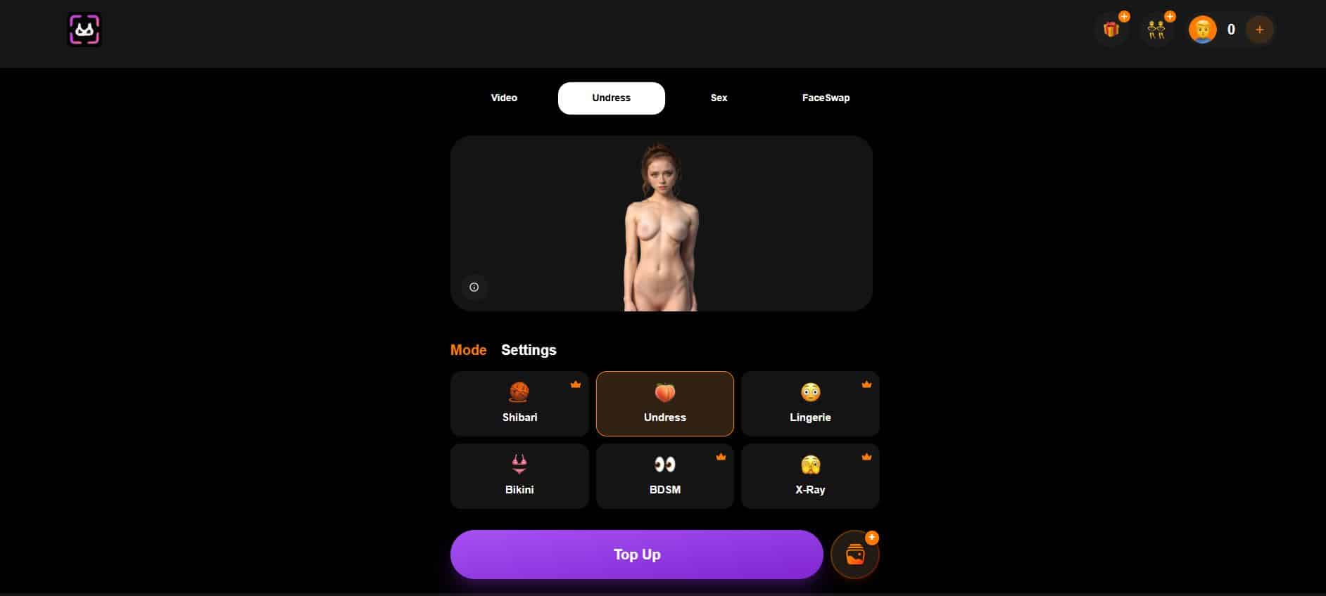 Undress Love image creation