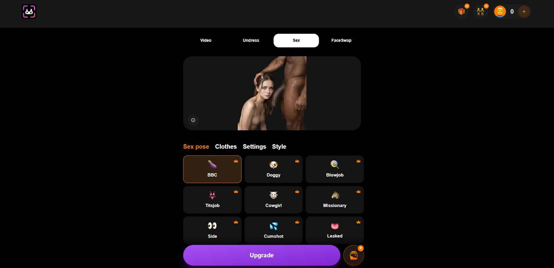 Undress Love sex creation