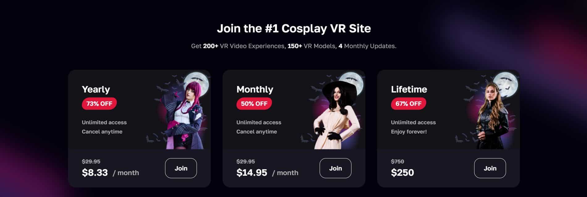 VR Conk pricing