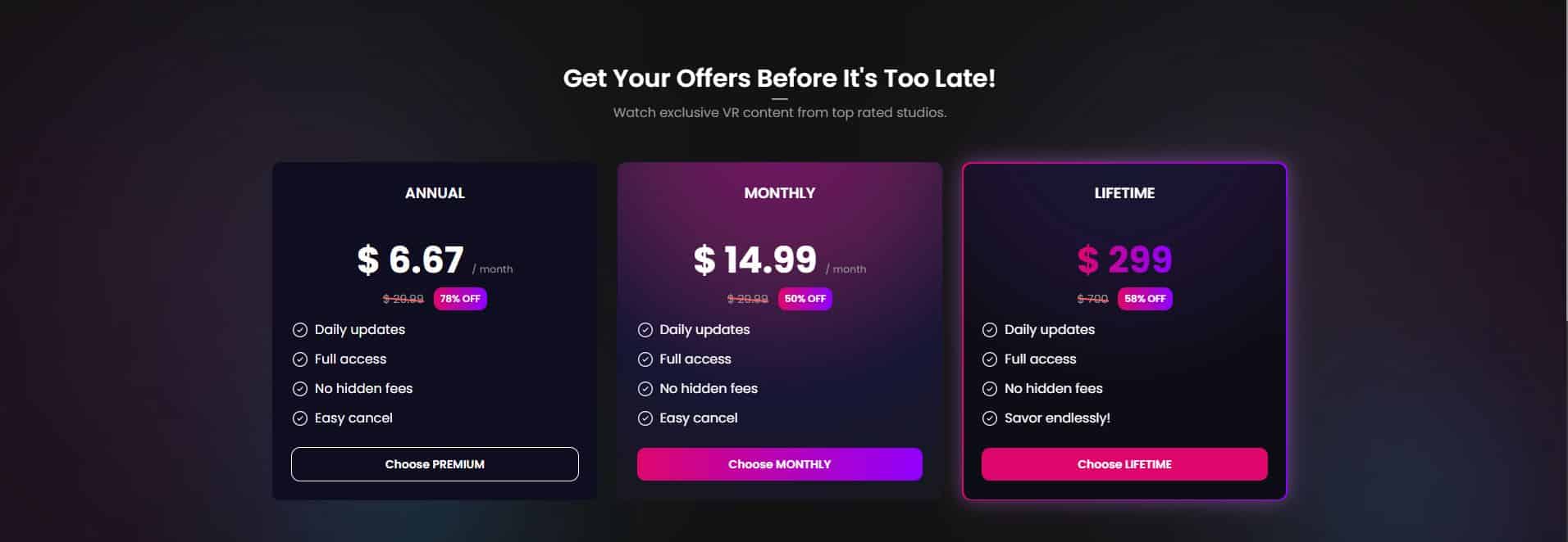 VR Smash pricing