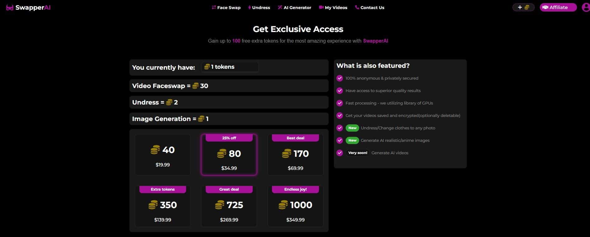SwapperAI pricing