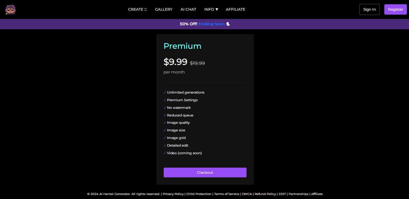 AI Hentai Generator Pricing