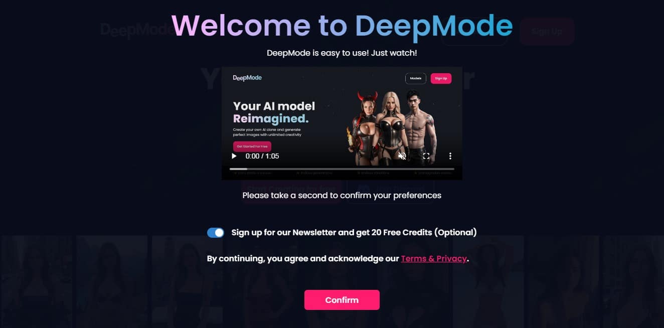 Account Created on Deepmode