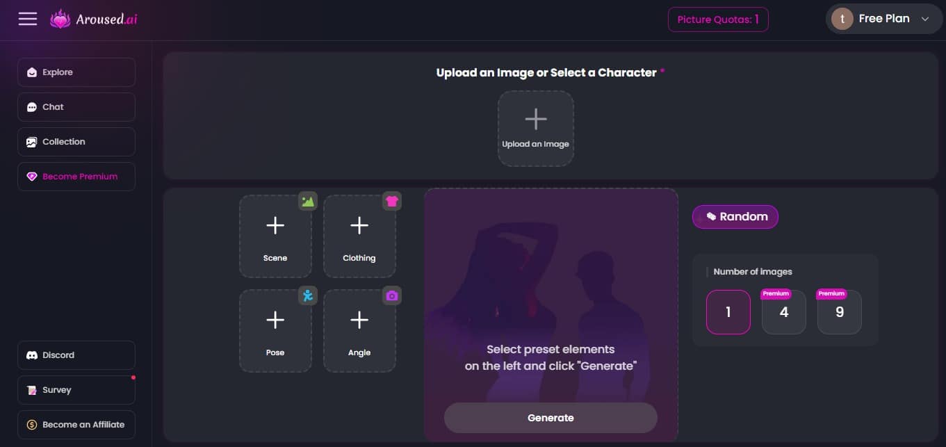 Aroused AI Image generator