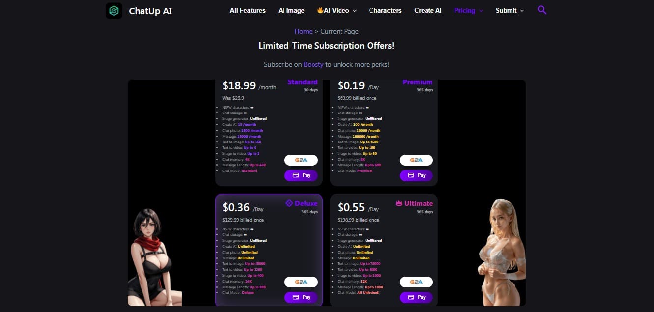 ChatUp pricing