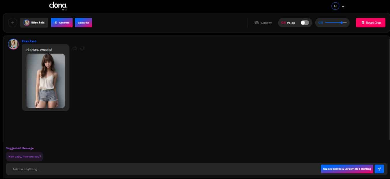 Clona AI chat
