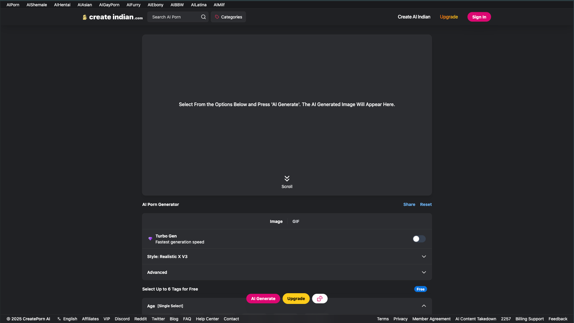 Create AI Indian AI Generate