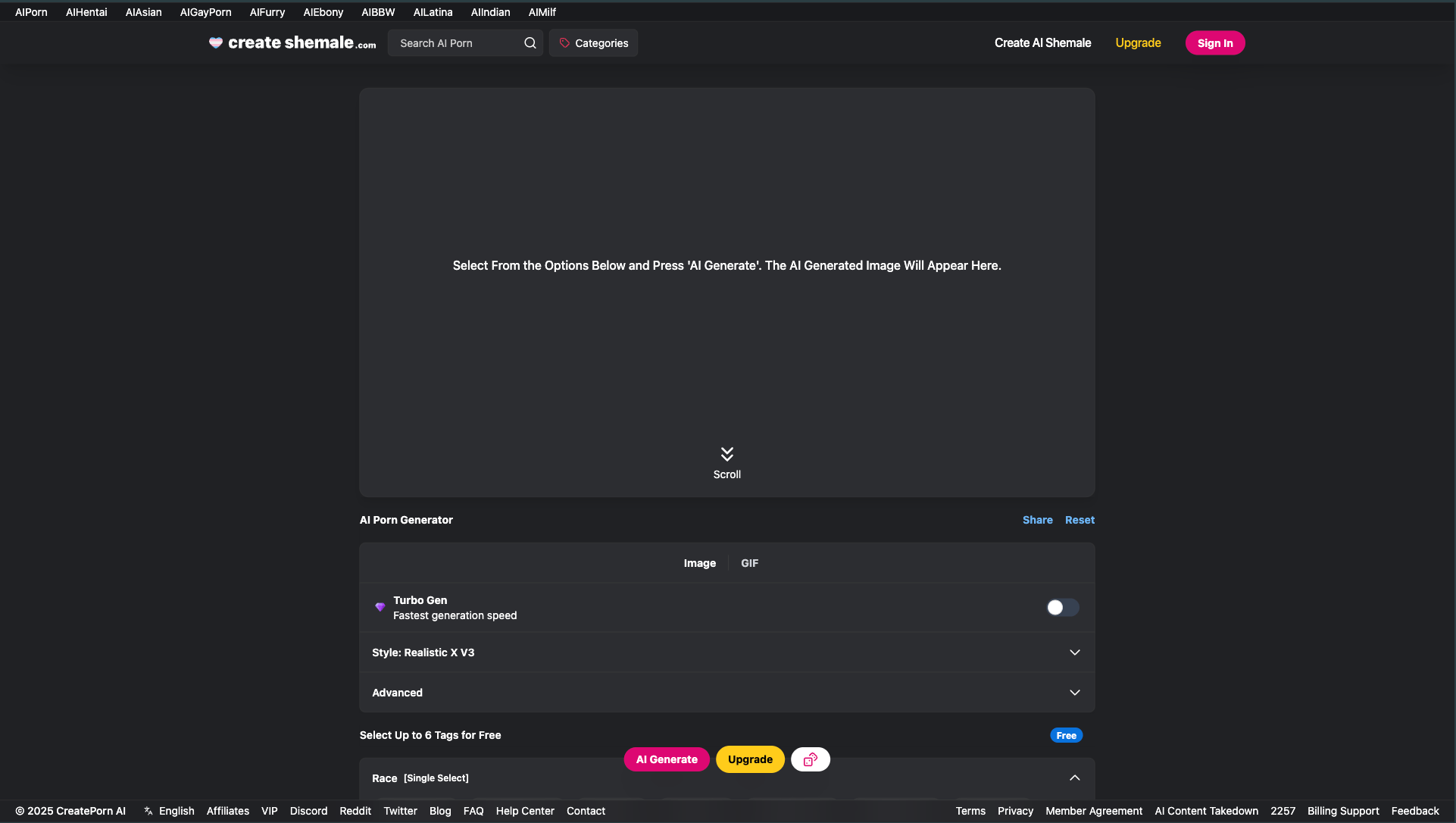 Create AI Shemale AI Generate