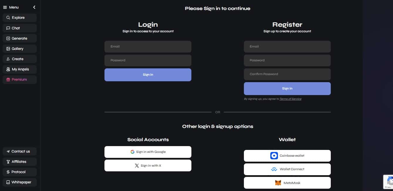 Create Angel AI account