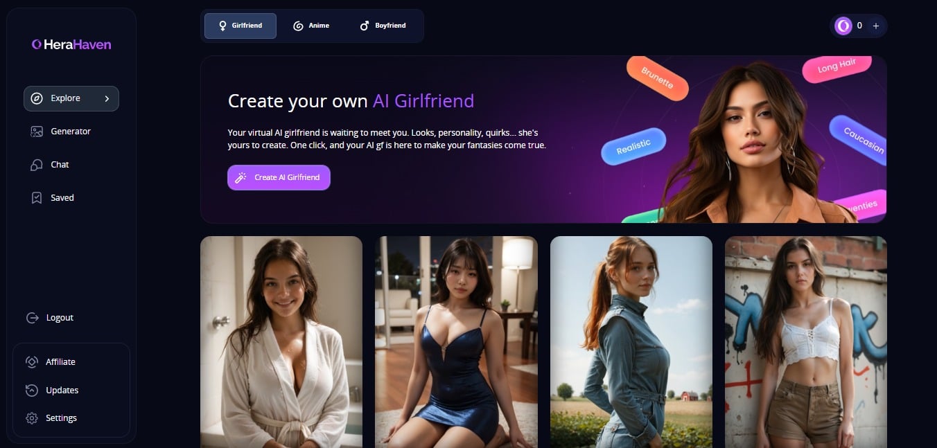 Create HeraHaven girlfriend
