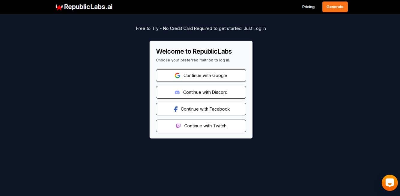 Create RepublicLabs account