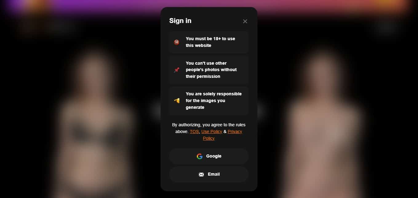 Create Undress cc account