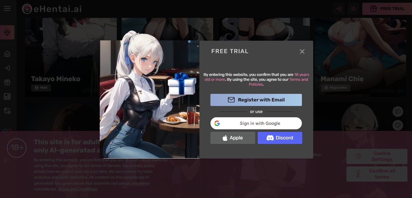 Create eHentai AI account