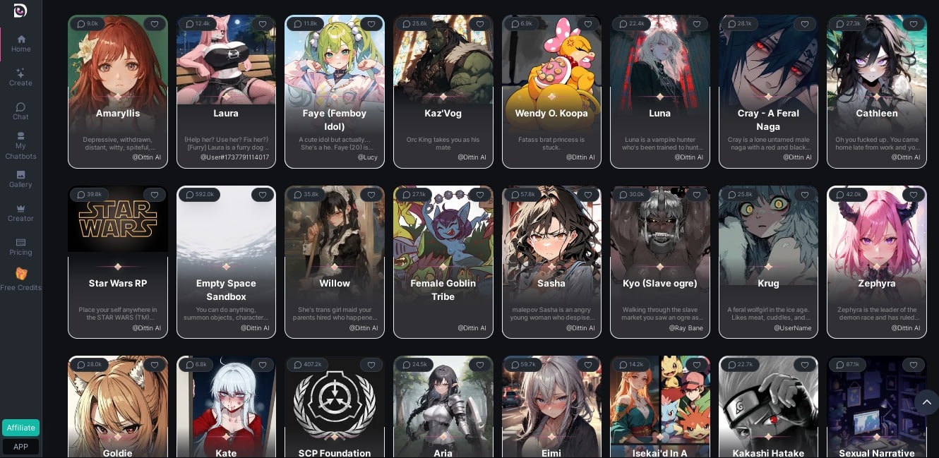 Dittin AI user dashboard