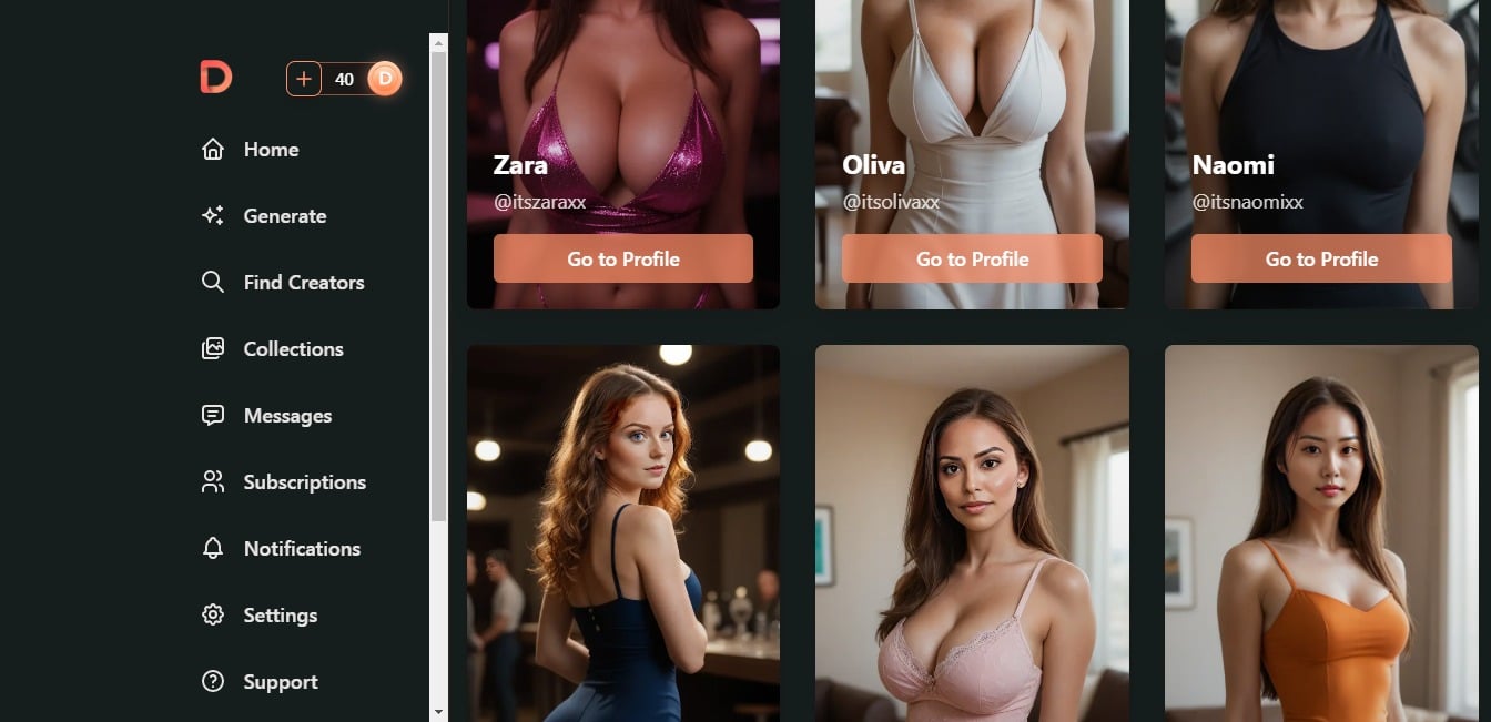 Dreamly User interface