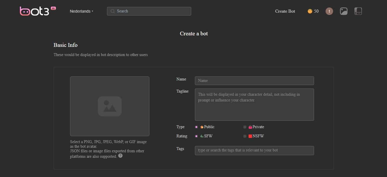 Generate Bot3 characters