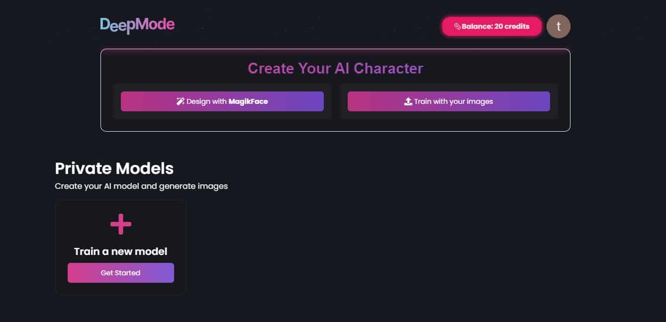 Generate Deepmode images & characters