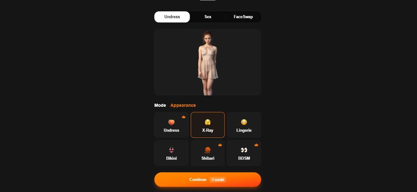 Generate content using Undress cc