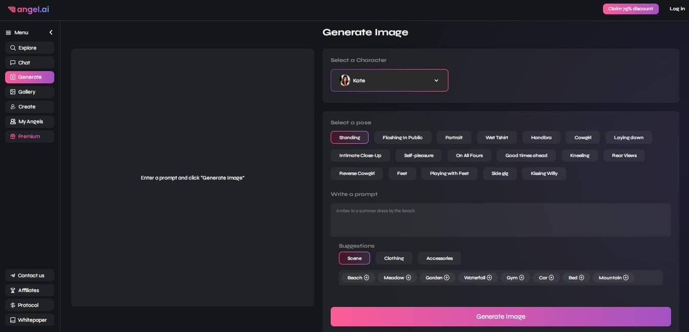 Generate images on Angel AI