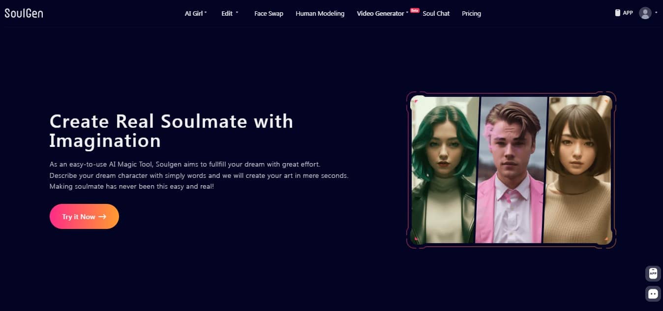 Image generating on SoulGen