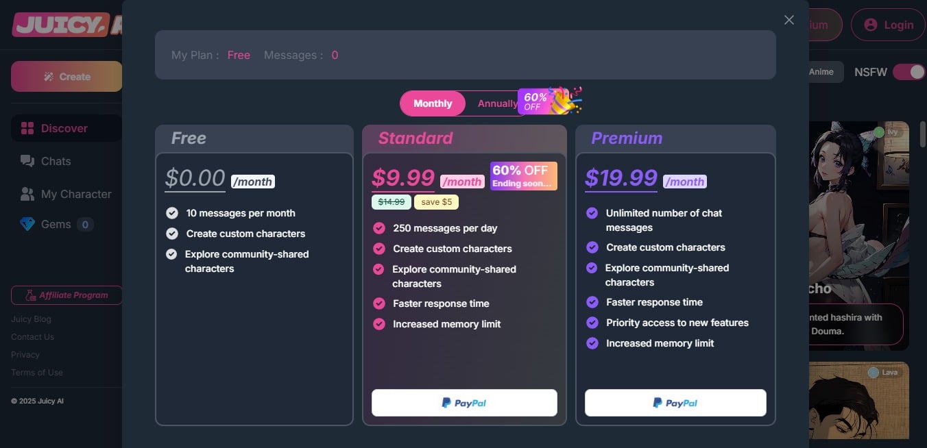 Juicy AI pricing