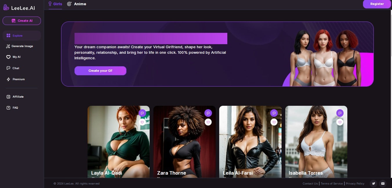 LeeLee user interface