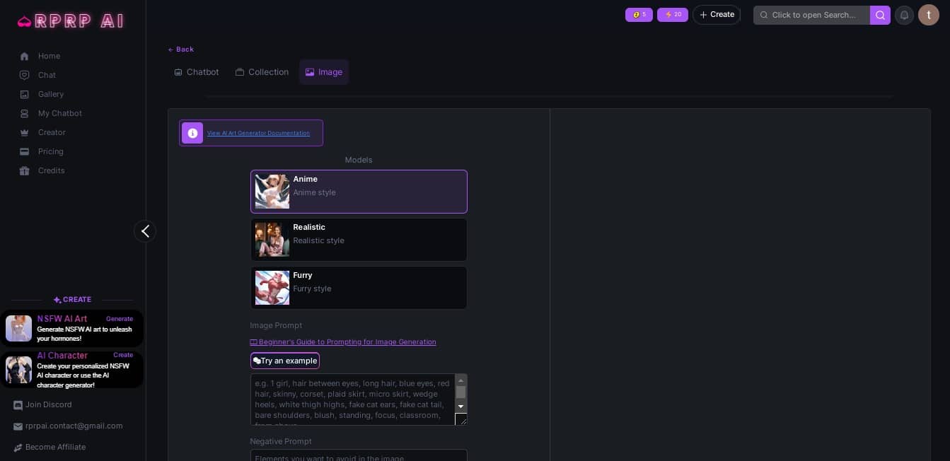NSFW AI Art on RPRP AI