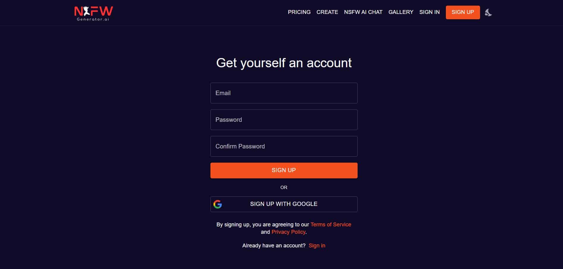 NSFW Art AI Account Create