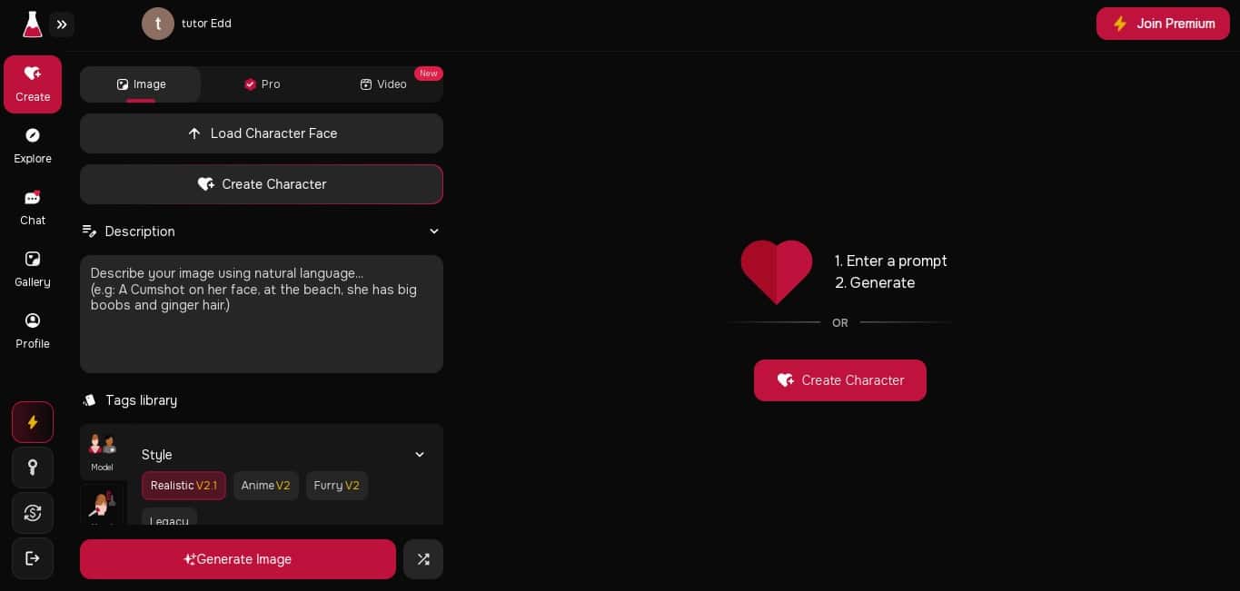 NSFW content on SugarLab AI